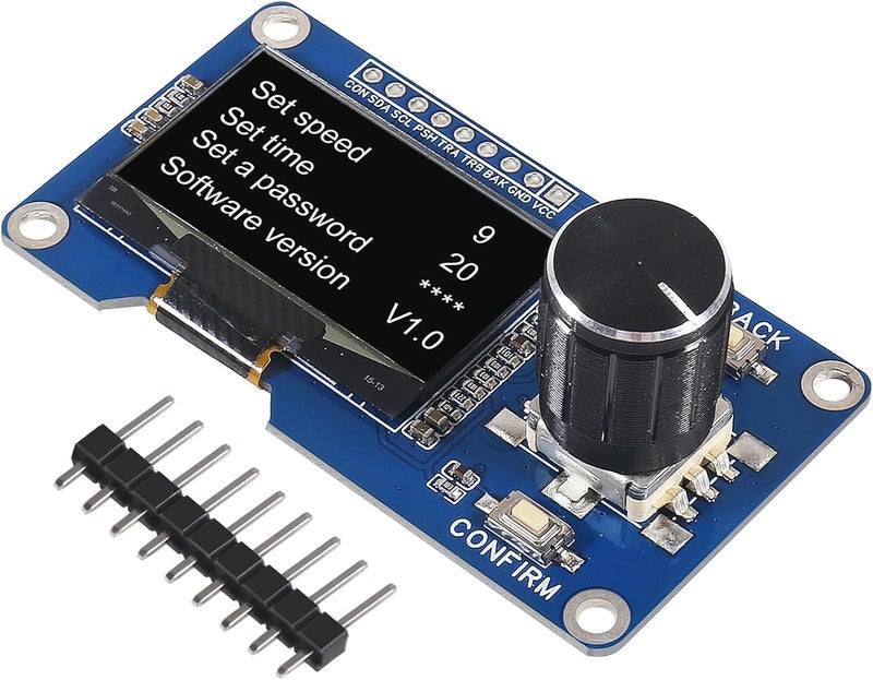 AiTrip 1PCS 1.3-inch OLED Display Module with Button EC11 Rotary Encoder Interface LCD Screen for Arduino (1.3 inch White) - Image 1